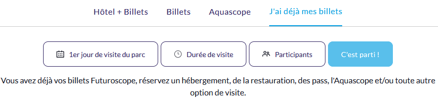 Réserver un pass Futuroscope en option